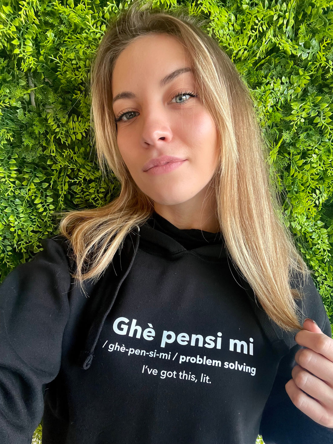 FELPA CAPPUCCIO GHE PENSI MI