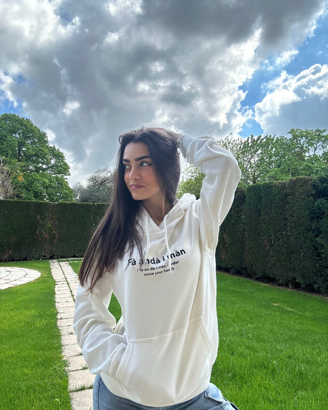 FELPA CAPPUCCIO FÀ ANDÀ I MÀN